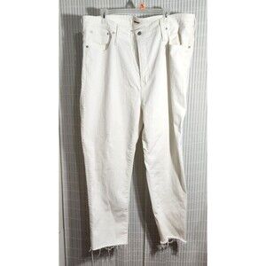 Madewell Jeans Size 36 White the perfect vintage crop jeans Stretch     New